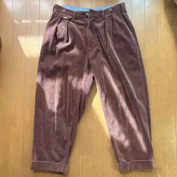 BEAMS PLUS M 2 플리츠 코듀로이 팬츠