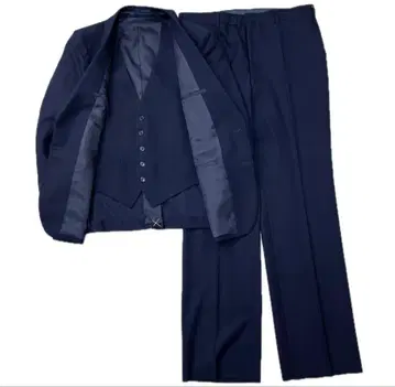 택 포함 새상품 쓰리피스 수트 셋업 네이비 남성용