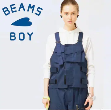 BEAMS BOY 로얄 네이비 베스트 밀리터리 베스트 낚시용 조끼