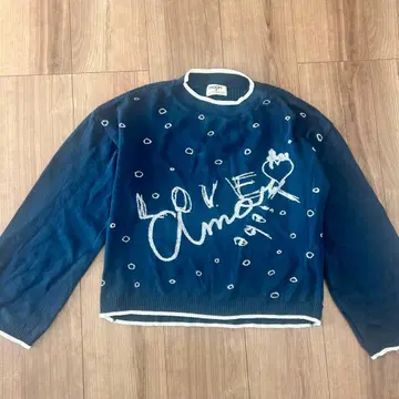 센소유니코 SNOOPY x VOYAGES 니트 보더 스누피 콜라보