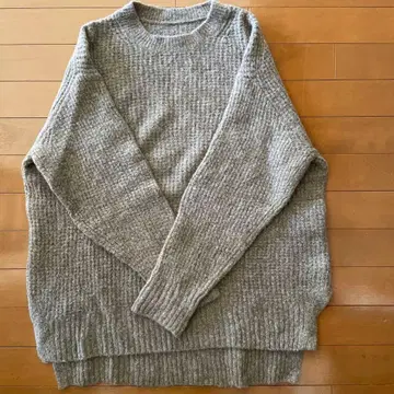 MUJI 야크 혼방 와플 니트