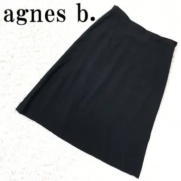 agnes b. 에네스베 플레어 스커트 블랙 36 B8792