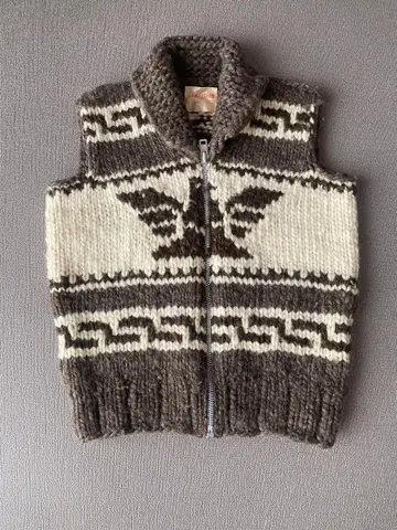 손뜨개질 울 가디건 카우친 베스트