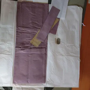 보라색 이로무지 기모노 코트