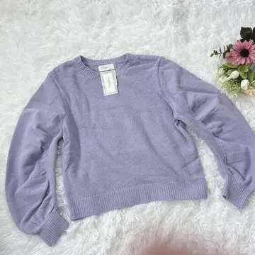 새상품 PORTE 니트 스웨터 가을/겨울 라벤더색 프리 사이즈
