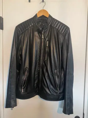 [ ZARA ] 가죽 자켓 라이더 천연 가죽