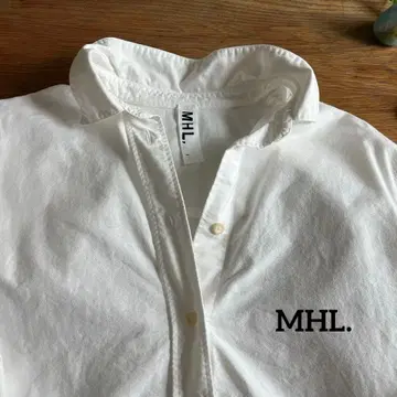 MHL. 엠에이치엘 긴팔 화이트 셔츠 코튼 100%