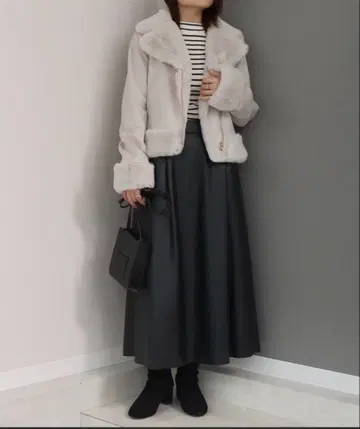 스웨이드 분또 에코 퍼 라이더 자켓