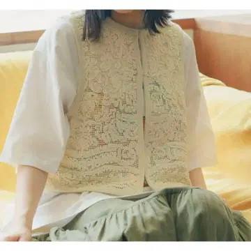 [ 미사용 ] 즉시 완판 아이템 아트 패턴 크라프트 베스트 자수 니코앤드