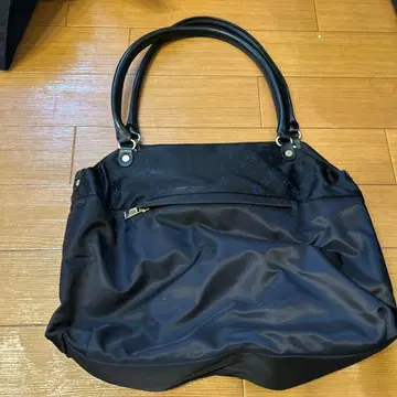 블랙 나일론 토트백