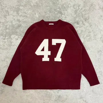 BAYFLOW 베이플로우 니트 스웨터 두꺼운 원단 와인 레드 M BX51