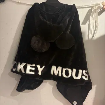 미키마우스 귀 달린 후드 담요