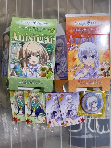 사마포케 나루세 시로하 츠무기 벤더스 Anisugar 캔뱃지 특전 카드