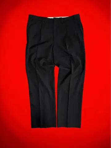 빨간색 스트라이프 센터 프레스 턱 울 슬랙스 y2k 시티 보이 구제 의류