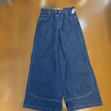 Kik Girl 와이드 청바지 다크 블루