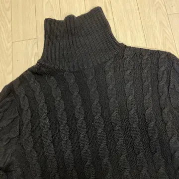 아네스베 homme 울 케이블 짜임 터틀넥 니트 프랑스제