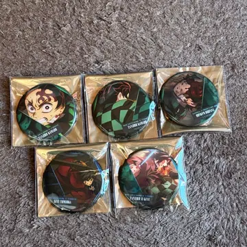 귀멸의 칼날 캔뱃지 무한성 카마도 탄지로 & 토미오카 기유