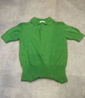 MACPHEE 알파카 샤기 폴로 풀오버