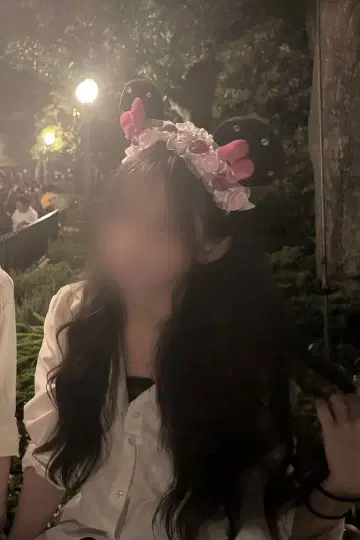 디즈니 미니 꽃 장미 머리띠