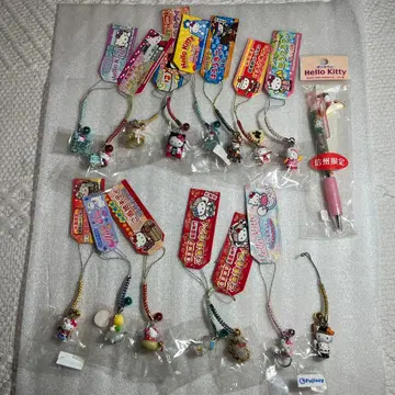 지역 한정 키티 매듭 스트랩 볼펜 묶음 판매 헤이세이 레트로