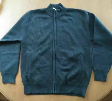 다크 블루 집업 니트 자켓