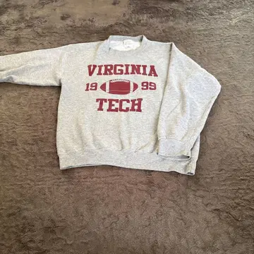 Virginia Tech 풋볼 맨투맨 1999 구제 의류 빈티지