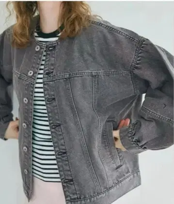 미사용 coca 코카 볼륨 슬리브 데님 자켓 G