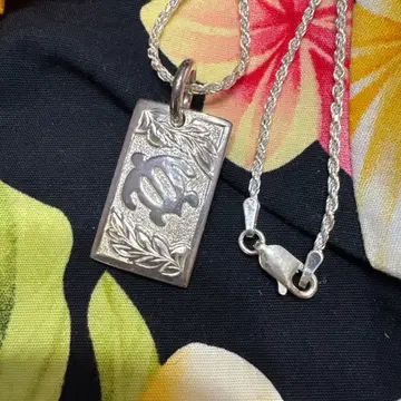 새상품 호누 스퀘어 펜던트 하와이안 주얼리 실버925