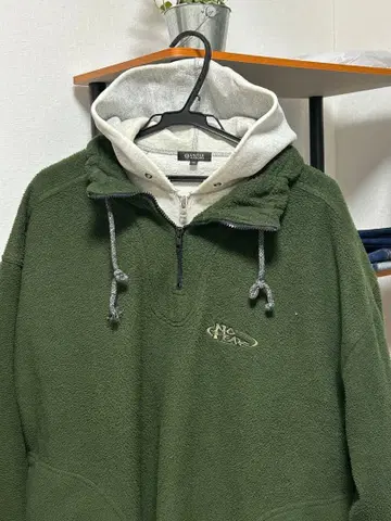 90s NO FEAR 플리스 자켓 그린