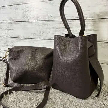 [새상품급] AULENTTI 오우렌티 멀티WAY 가죽 버킷백 파우치 포함