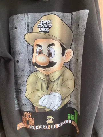 JXT APPAREL 슈퍼 차포 브라더스 풀오버 후드티 블랙