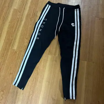 인기 레어 CRONOS 블랙 조거 팬츠 스트라이프 라인 M 크로노스
