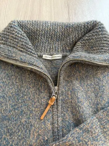 UNITED ARROWS 집업 니트 카멜