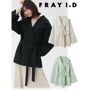 FRAY I.D 2way 숏 리버 코트 블랙