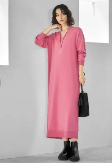 스타일 델리 [ LUXE ] 드라이 천축 V넥 원피스 02