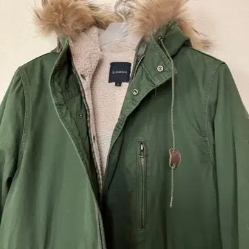 RAGEBLUE 올리브 그린 모즈 코트 퍼 포함 사이즈 M