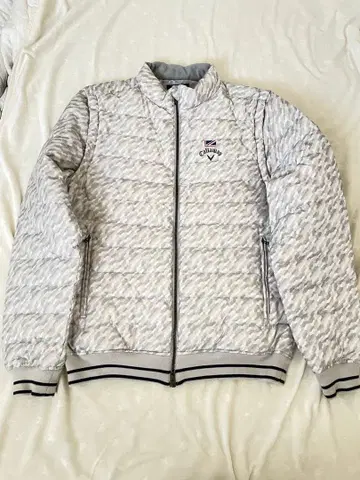 Callaway 기하학 패턴 다운 자켓 다운 베스트