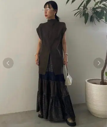 Ameri VINTAGE SHOULDER RIB KNIT VEST