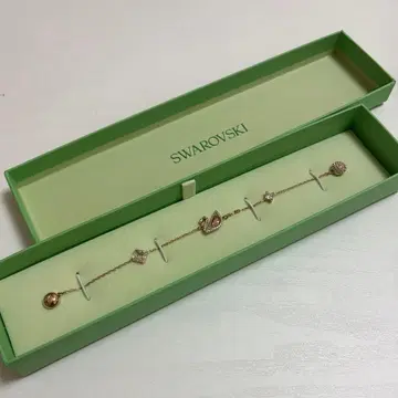 Swarovski Swan 팔찌 핑크, 로즈 골드 톤