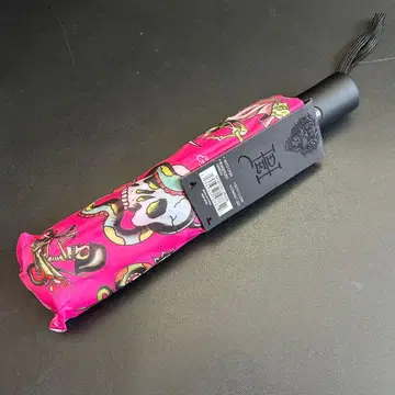 [미사용 새상품] ED HARDY 에드하디 접이식 우산 해골 스컬
