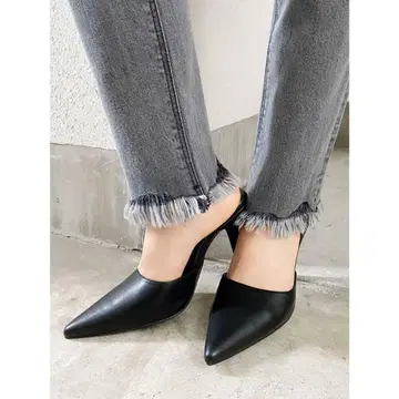 GYDA 블랙 포인티드 뮬