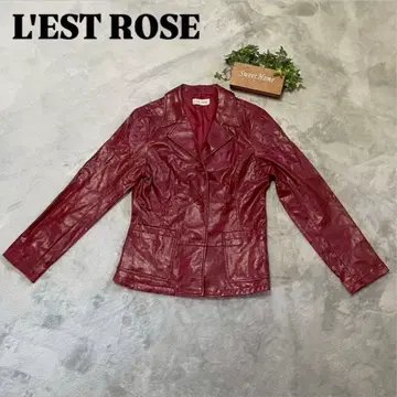 [ L'EST ROSE ] 로스트 로즈 싱글 브레스 자켓 빨간색