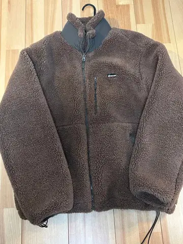 퍼스트다운 브라운 플리스 보아 자켓