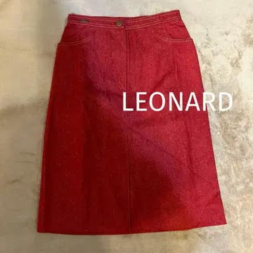 LEONARD 스커트 실크 90년대 레트로 size64-91