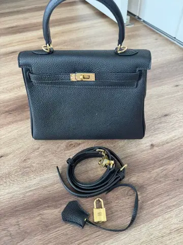 천연 가죽 블랙 핸드백 숄더