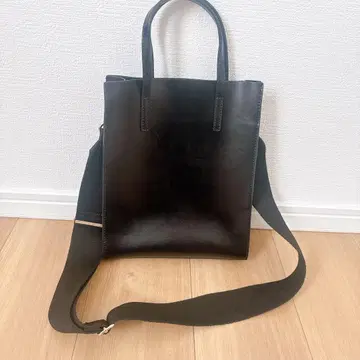 YAHKI 가죽 토트백 숄더백 블랙