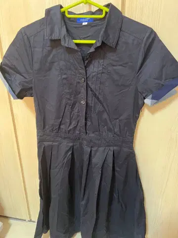 블루 레이블 크레스트브릿지 셔츠 드레스 38 블랙