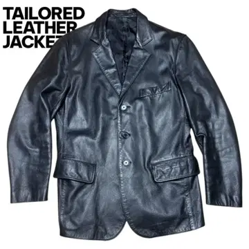 [ 소가죽 ] 가죽 테일러드 자켓 L 사이즈 블랙