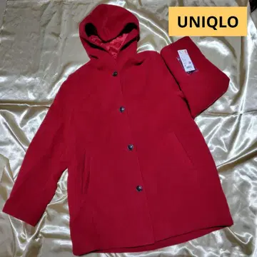 UNIQLO 적당한 길이감의 후디드 코트 (레드)