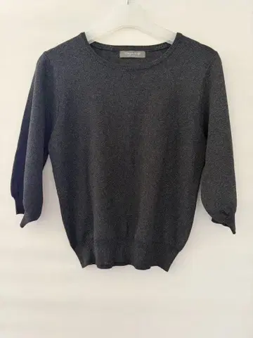 [ 거의 새상품 ] 유나이티드 애로우즈 다크 그레이 7부 소매 니트